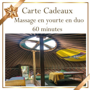 Carte cadeau Massage en yourte en duo 60 minutes